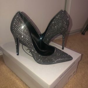 Steve Madden Black Rhinestone Heels